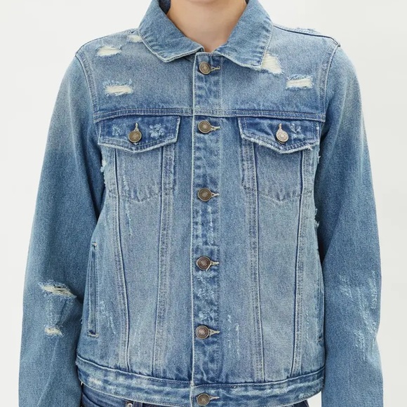 KanCan Distressed Denim Jacket - Picture 2 of 4